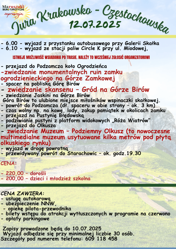 JURA KRAKOWSKO - CZĘSTOCHOWSKA 12.07.2025 - obrazek 2