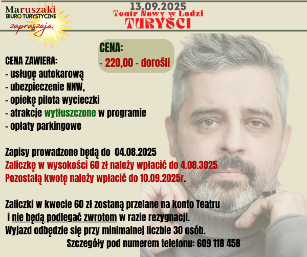 WYJAZD DO TEATRU NOWEGO W ŁODZI - obrazek 3